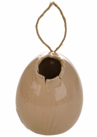 Nid perchoir ou mangeoire en céramique grège