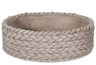 Cache pot rond en céramique pour bonzaï ou cactus