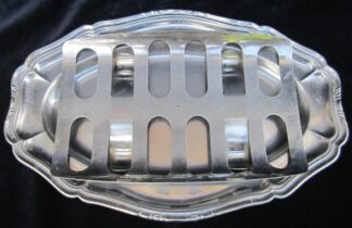 Plat à asperges en métal vintage occasion fin 20eme siècle