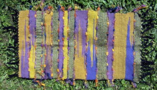 Tissage chemin de table panneau mural bariolé fait main